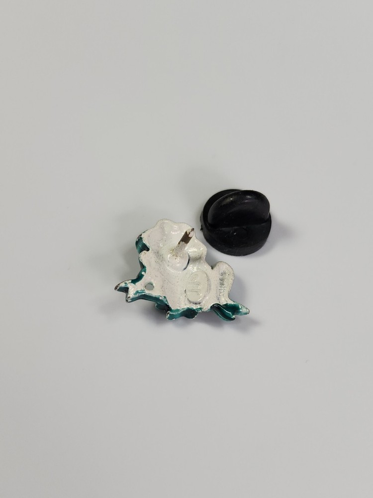 J Jonette Tiny Painted Frog Lapel Pin Very Small SOME CHIPPED PAINT