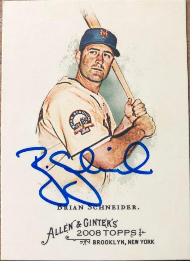 Brian Schneider Autographed 2008 Topps Allen & Ginter #106