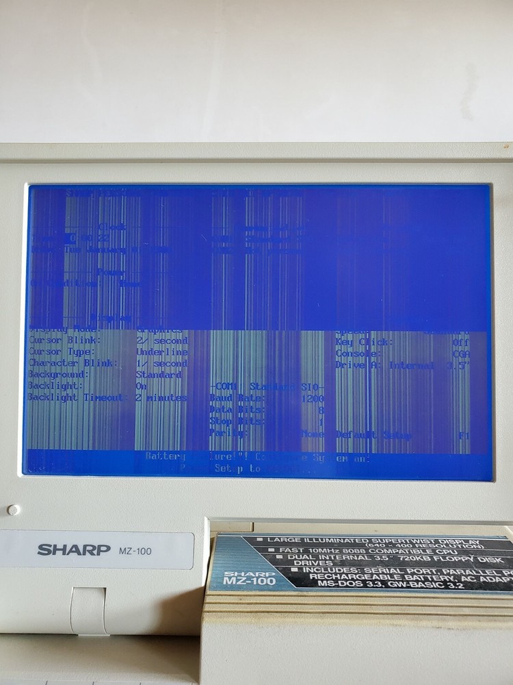 Sharp MZ-100 Luggable PC Power Tested