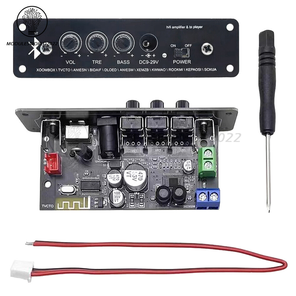 DC 12V HIFI Bluetooth 5.1 Amplifier Board Audio Car Amplifier MP3 Player Module