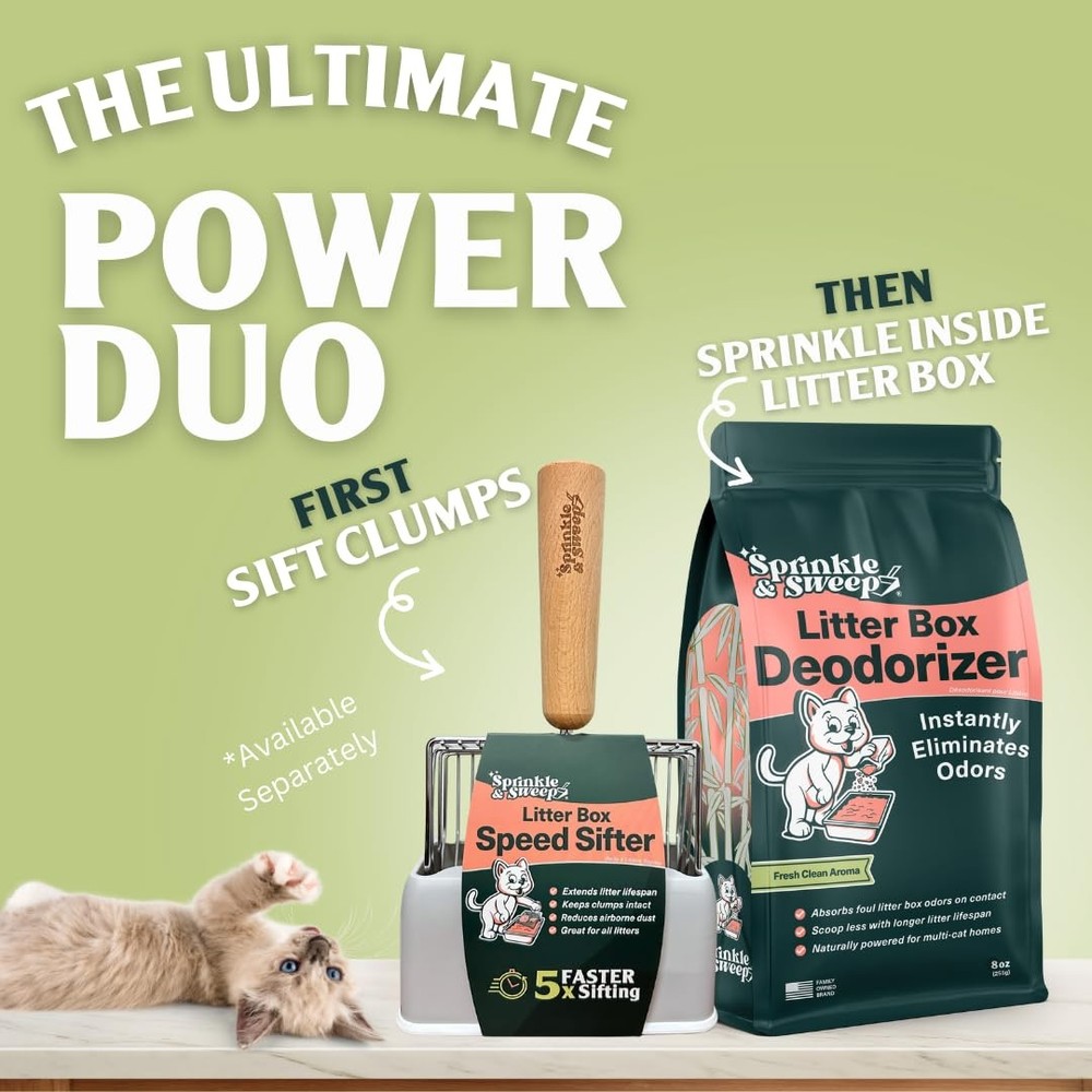 Cat Litter Deodorizer | Non-Toxic Odor Control for Kittens | Fresh Home Solution