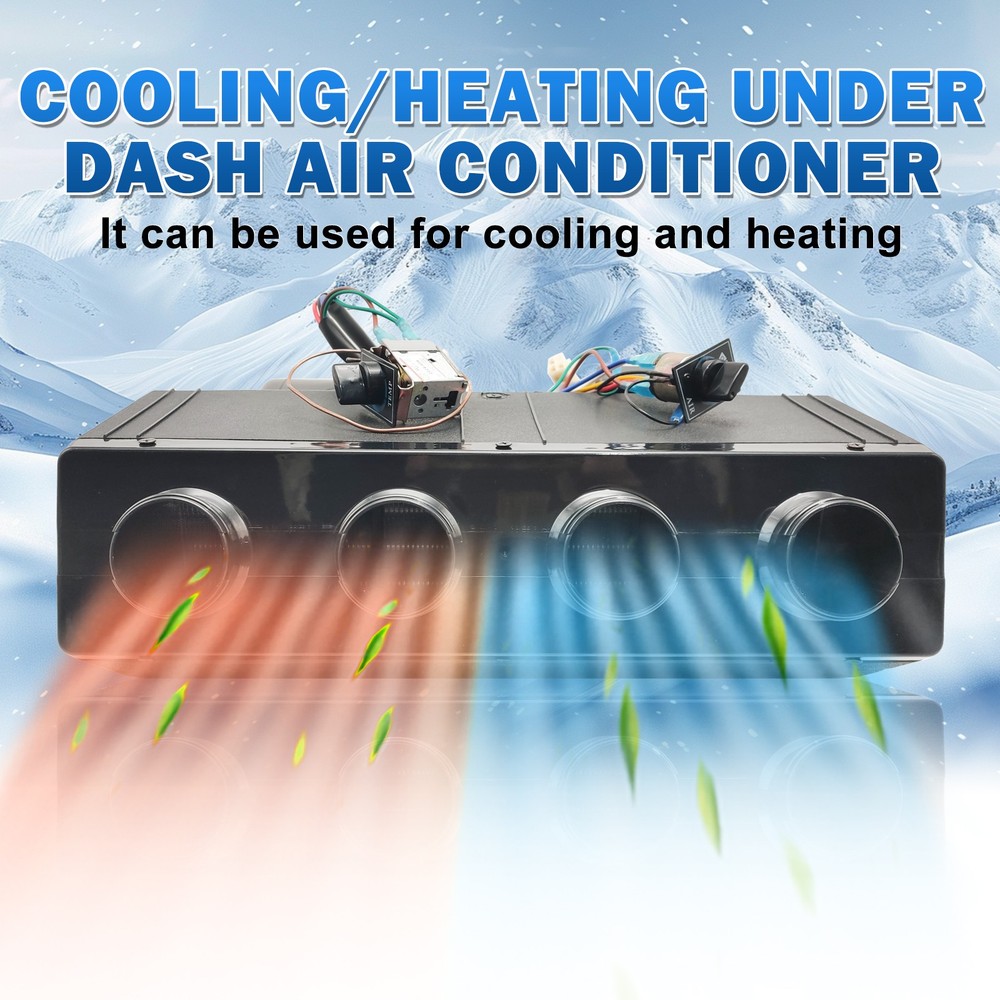 12V DC Underdash AC Kit Electric Universal 12000 BTU Cooling and Heating