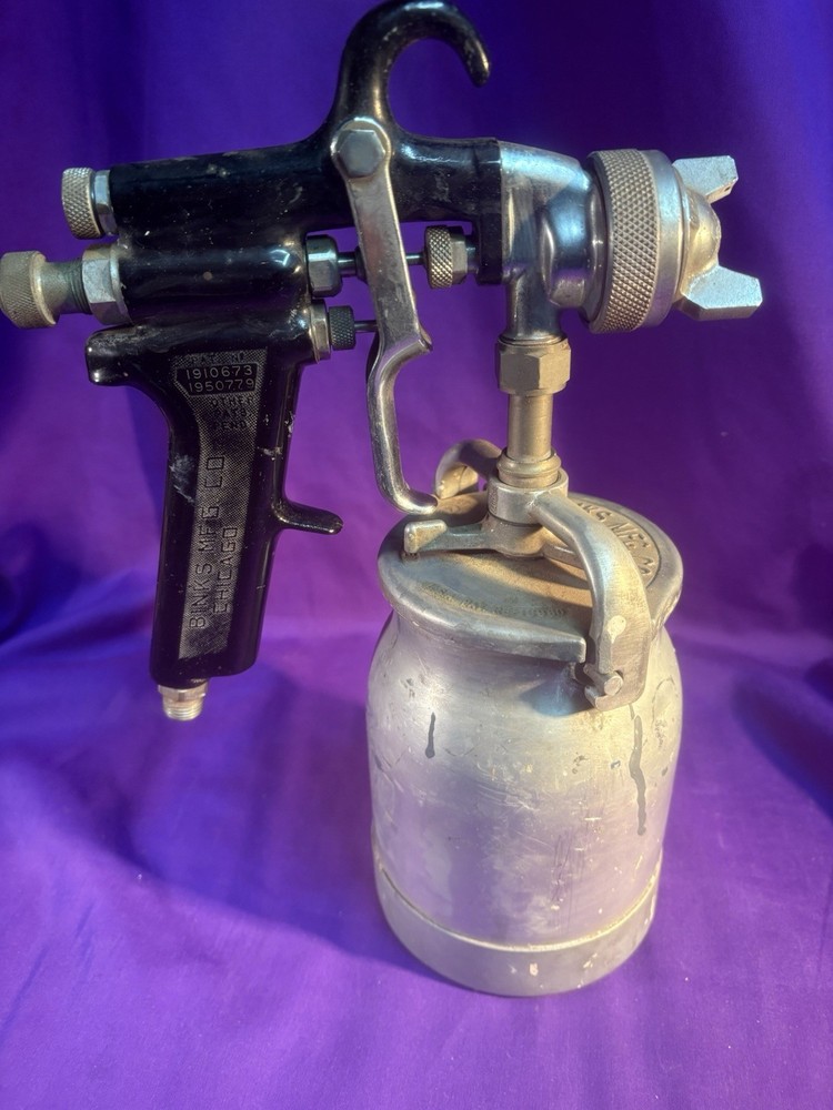 BINKS MODEL 7 PAINT SPRAY GUN tested and works