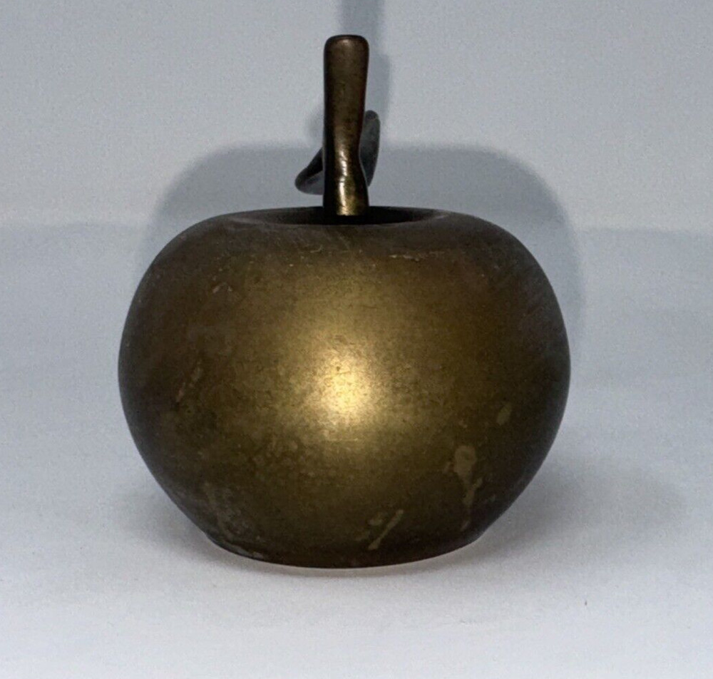 Vintage Solid Brass 3" Teacher's Apple Bell
