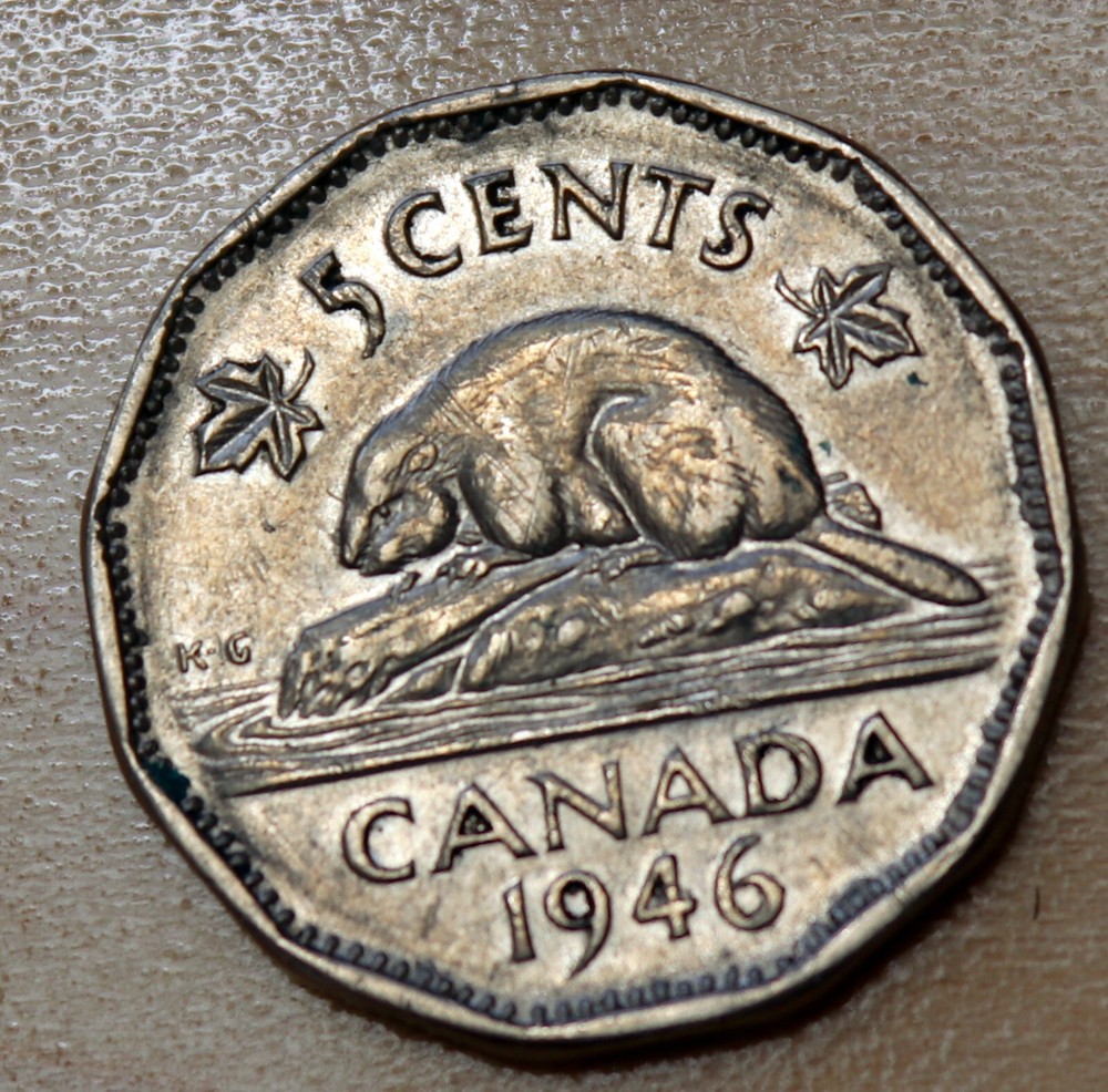 1946 Canada 5 Cents George VI
