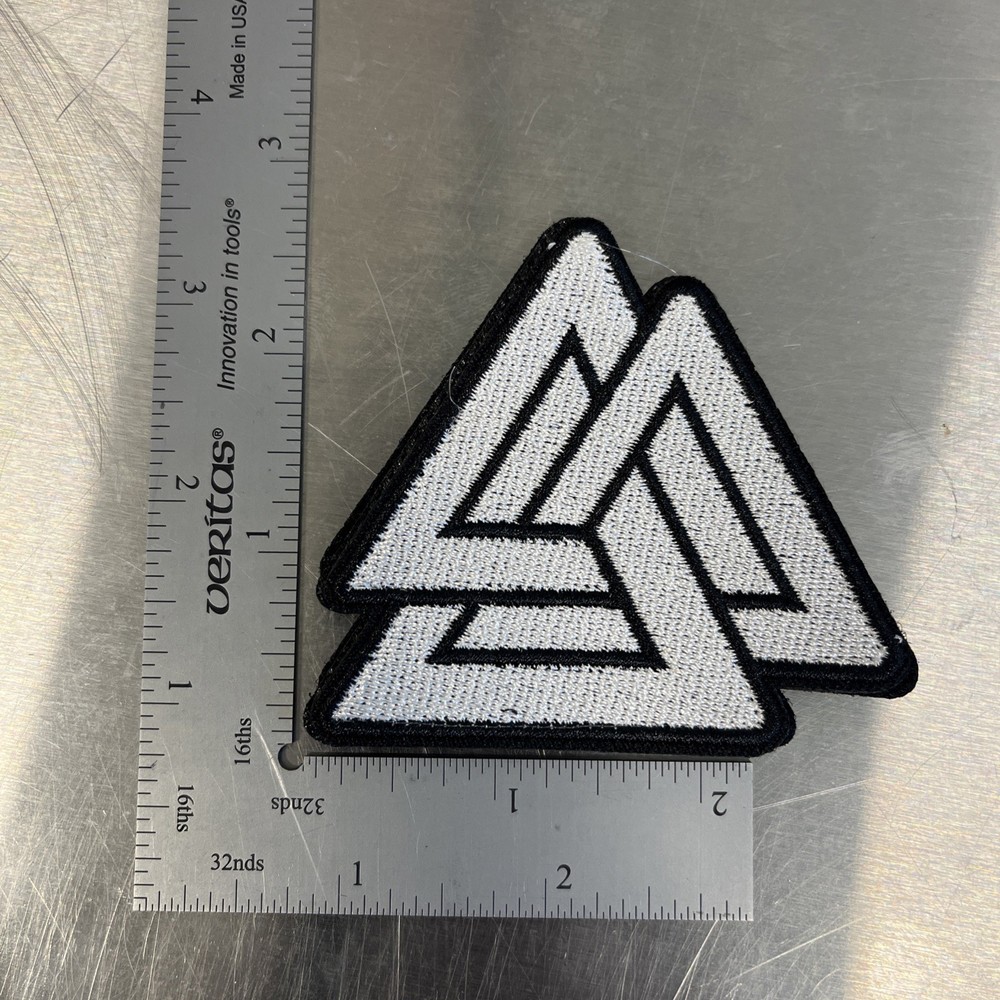 Triangle Odin Viking Pagan Patch Hook & Loop Embroidered Military Badge