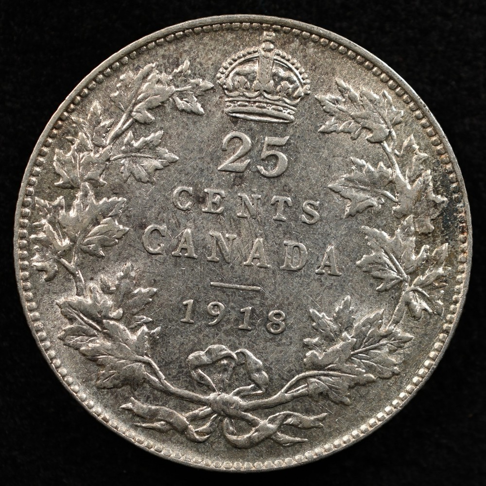 Canada 25 Cents 1918, Coin, Silver, Inv#E841