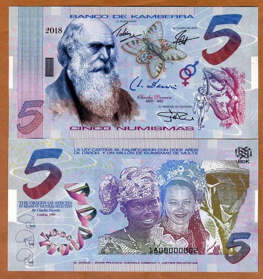 Kamberra, Kingdom, 5 Numismas, 2018, UNC Darwin Upgraded Security