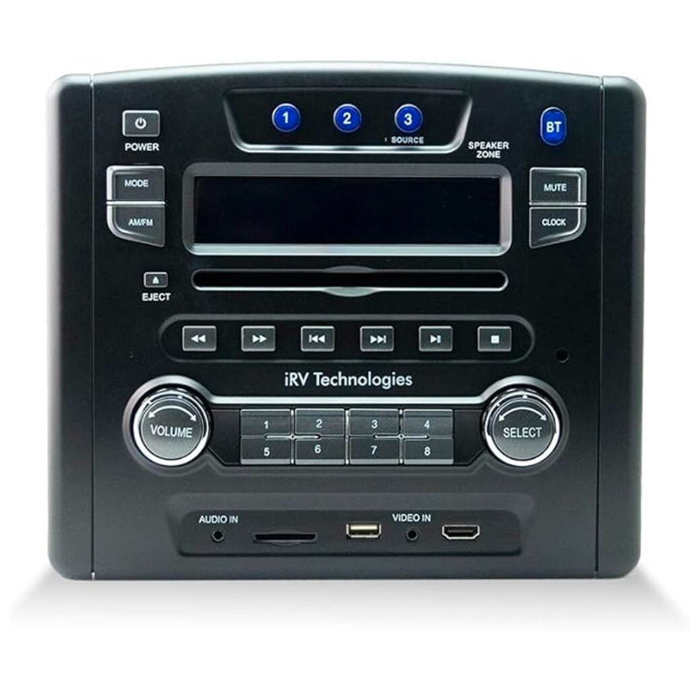 IRV34 AM/FM/CD/DVD/MP3/MP4 DIGITAL2.1/SURROUND SOUND/BLUETOOTH RV RADIO STEREO