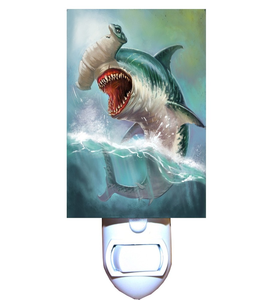Thrashing Hammerhead Shark Decorative Night Light