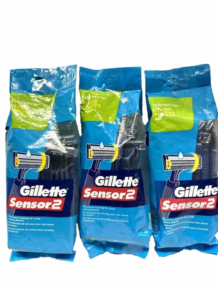 gillette sensor 2 lubrastrip pivot 36 total count disposable razors