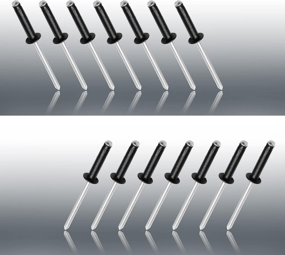 5/32" X 3/4" Tri Grip Rivets Assortment - 50Pcs, Black Trifold Exploding Pop Riv