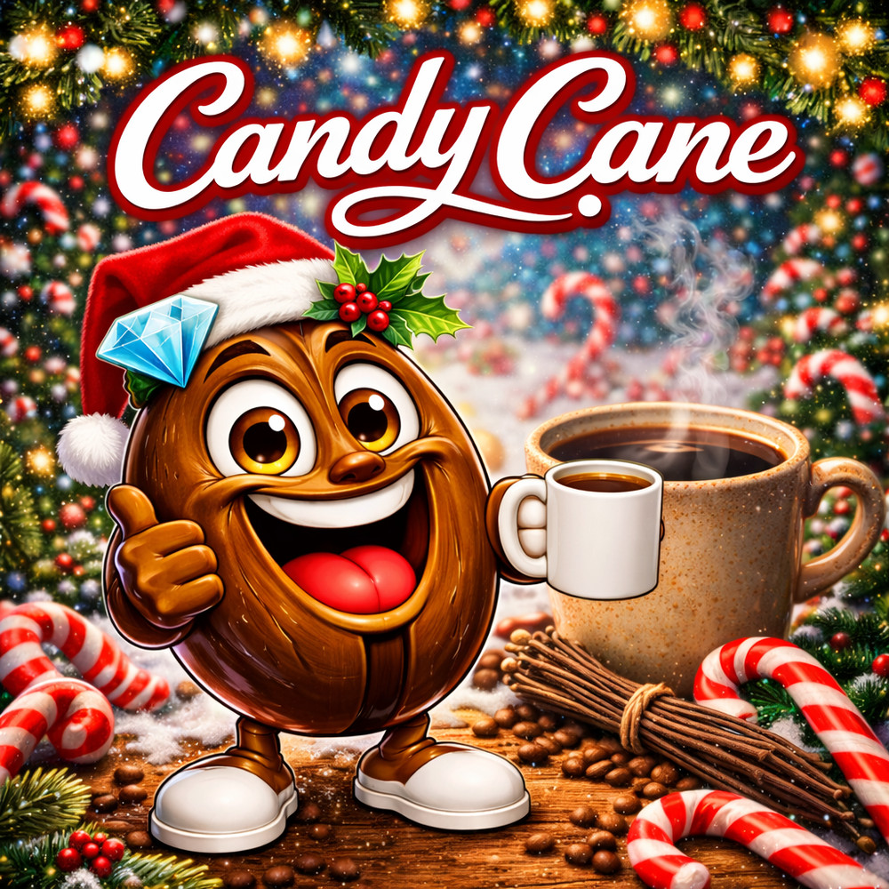 Special Holiday Candy Cane Flavored Fresh Ground Coffee Blend