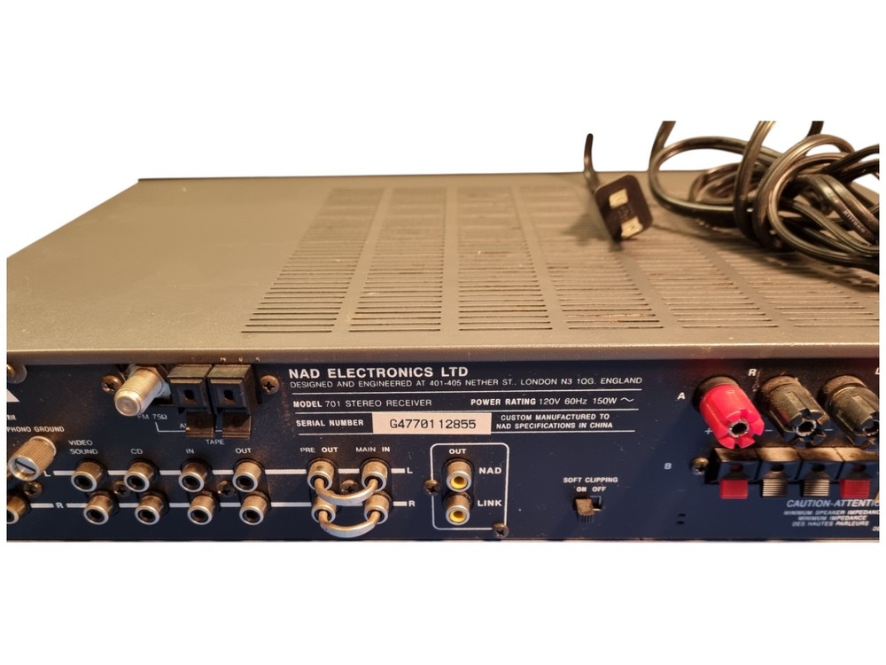 Vintage NAD Stereo Receiver 701 Powers on – Not Tested