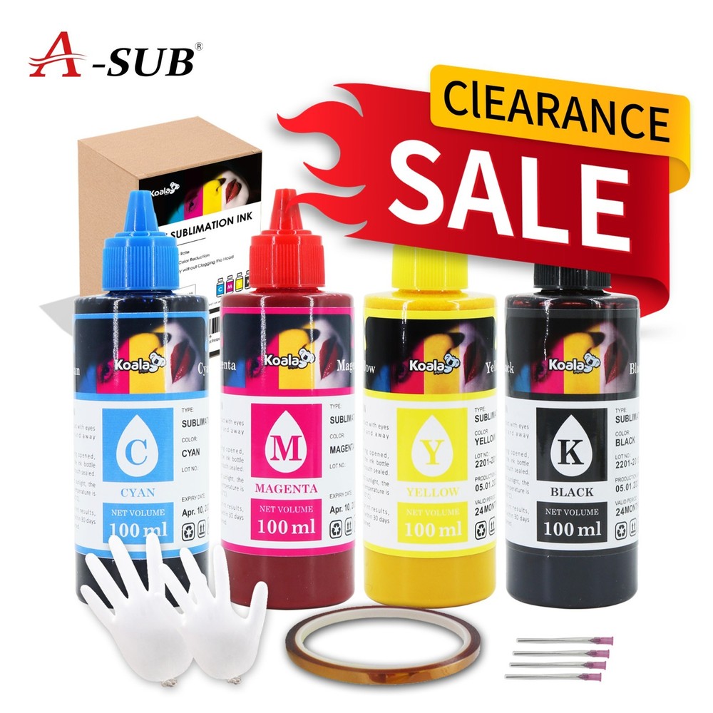 Koala Sublimation Ink for ALL Epson Inkjet Printers 400ML, Exp. Date Approaching