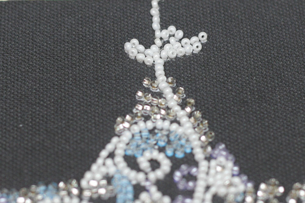 DIY Bead Embroidery Kit Lace Star Beaded stitching needlepoint beadwork