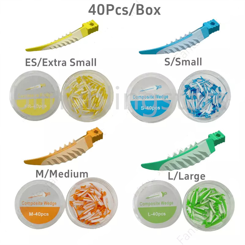40Pcs Dental Matrix Bands Ring Composite Wedge Kit Palodent V3 Sectional System