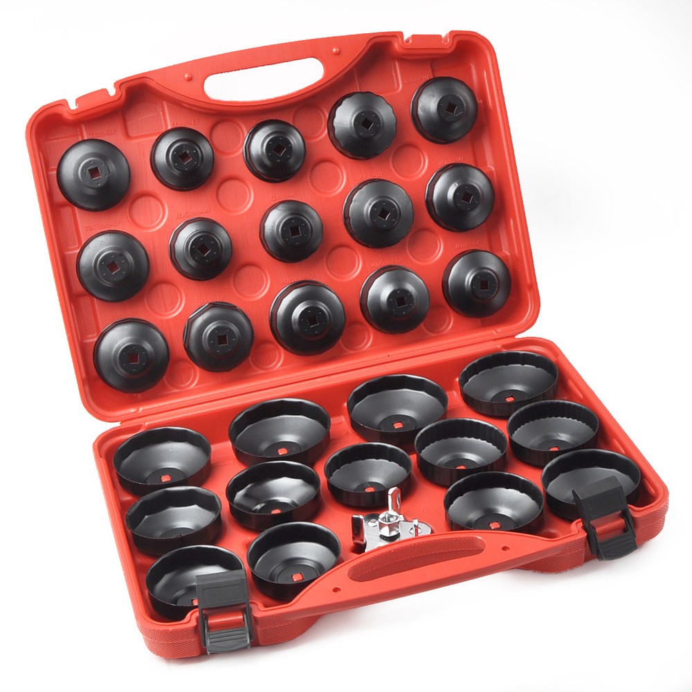 30pcs Oil Filter Wrench Tools Removal Heavy Duty Puller Set Tool Cap Cup Garage