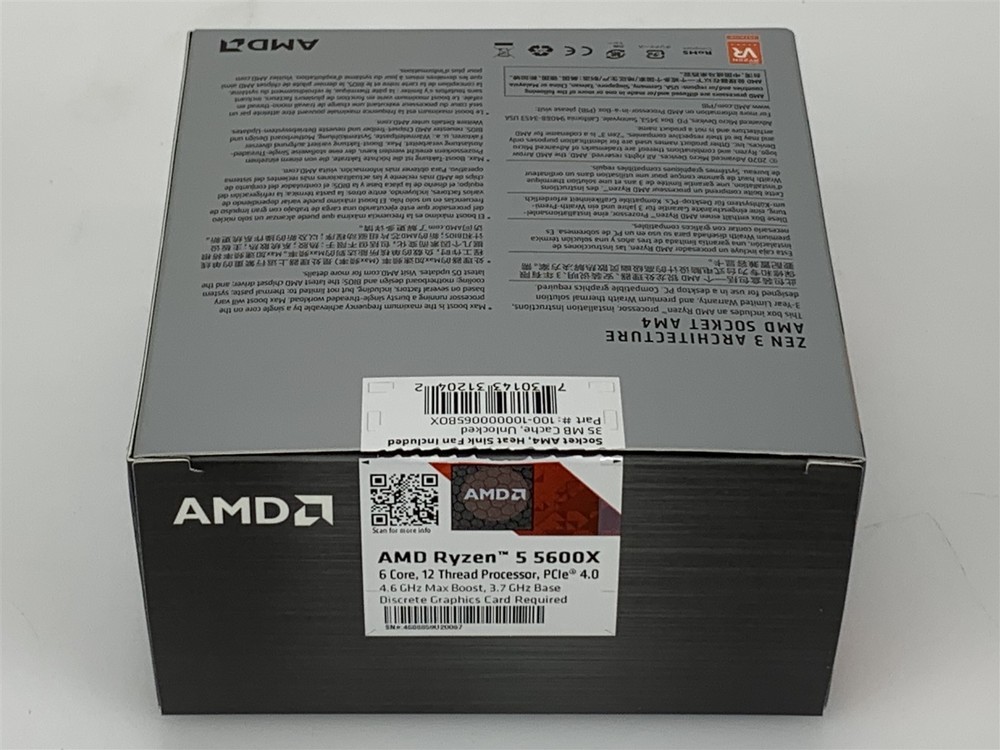 AMD Socket AM4 Heatsink FAN Assembly 100-100000065BOX - No Processor