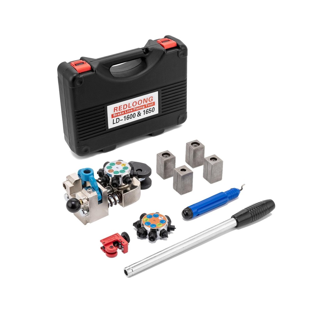 Professional Brake Line Flaring Tool Kit 45/37 Degree Set - Single, Bubble, a...