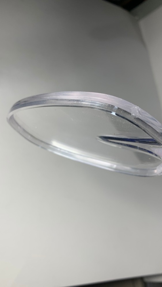 Clear Plastic Spatula for Mixing whatever has edge around edge