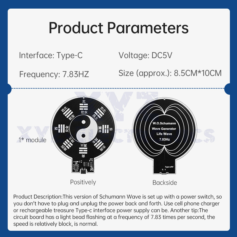 7.83Hz Schumann Wave Generator Ultra-Low Frequency Pulse Wave Generator Type-C
