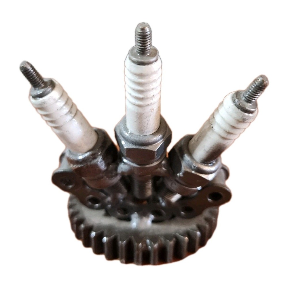 HandMade Metal Hardware Design Gears Chainlink Sparkplug Statue