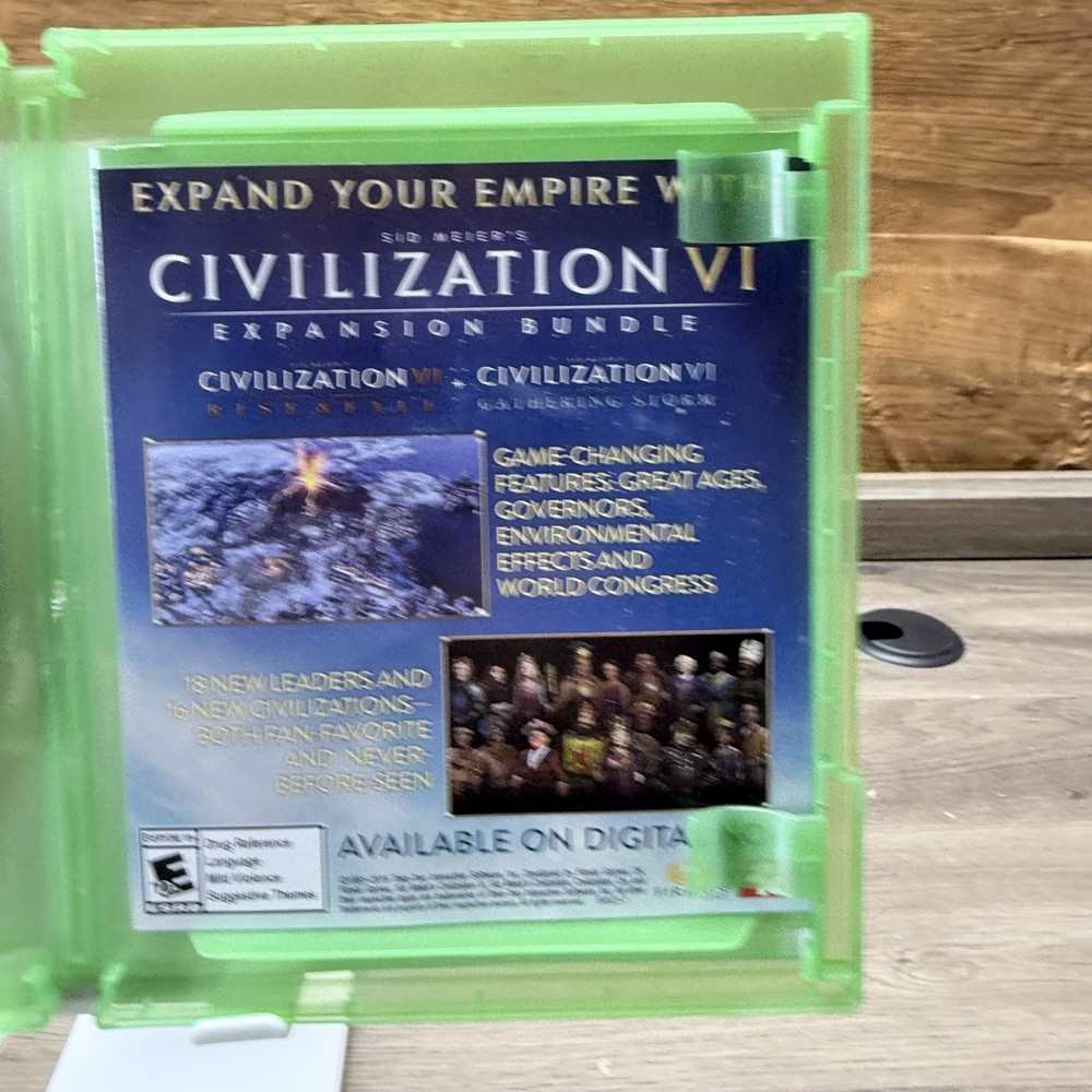 Sid Meiier’s Civilization VI Video Game (Microsoft Xbox One, 2019) Enhanced