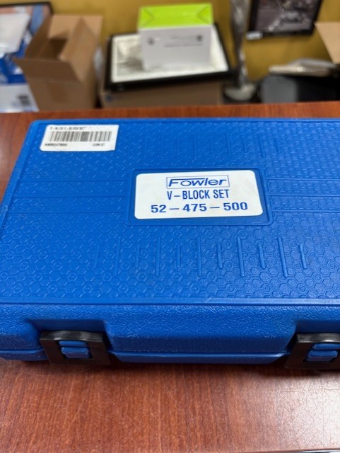 FOWLER V-BLOCK SET 52-475-500 With Hard Storage Case - Complete