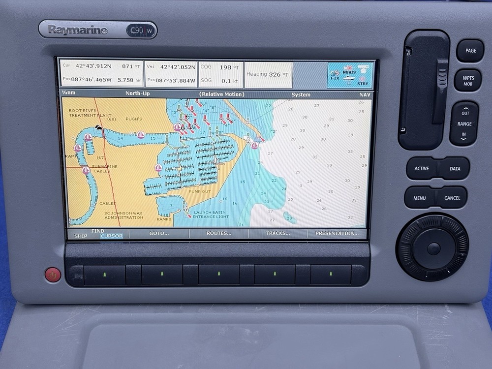 Raymarine C90w Widescreen GPS Chartplotter Multifunction Display; Fully Tested