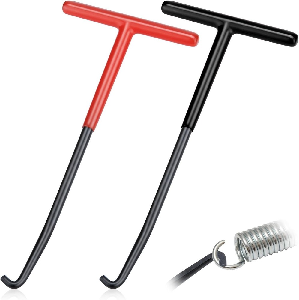 2 PCS Exhaust Spring Puller Tool, Motorcycle Exhaust Spring Hook, T Shaped Handl