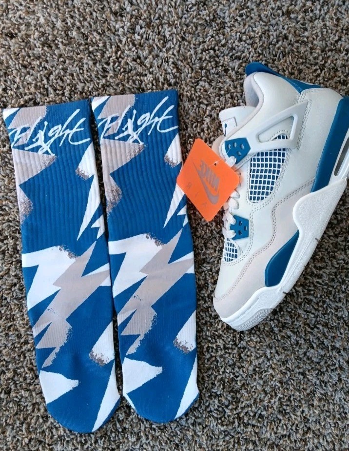 JORDAN 4 MILITARY BLUE  SOCKS