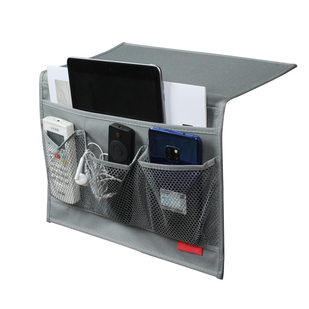 Wall Mount Organizer, Keeps Phone Tablet Remote Handy, Grey