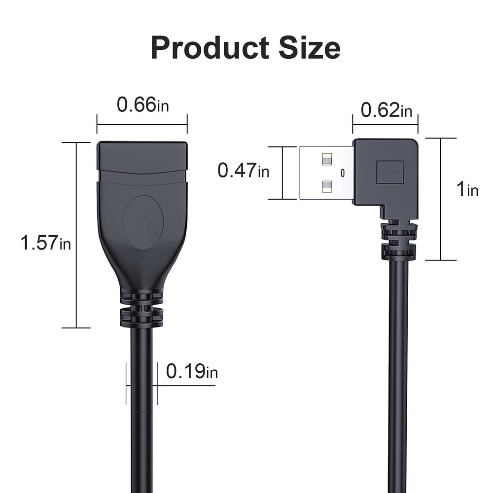 Oxsubor angle usb cable left and right, right