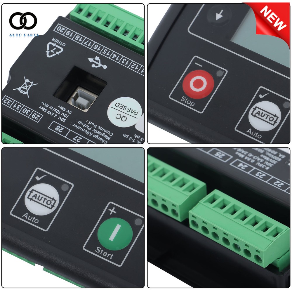 DSE4520 Generator Controller 3‑Phase Mains Detection Control Board LCD Screen