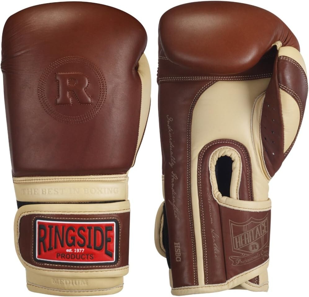 Ringside Boxing Heritage Sparring Gloves,Tan , Large