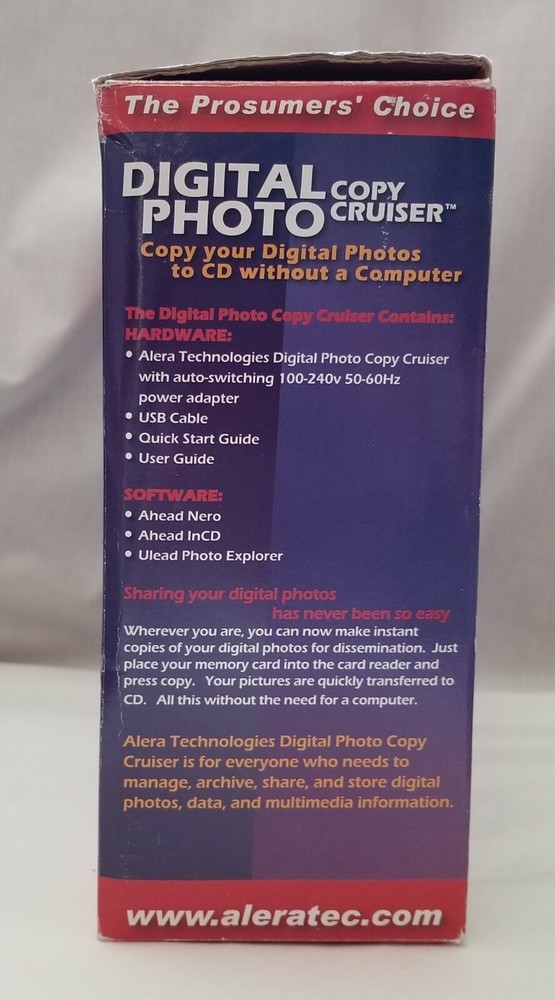 Alera Technologies 310101 Digital Photo Copy Cruiser and External CD Writer