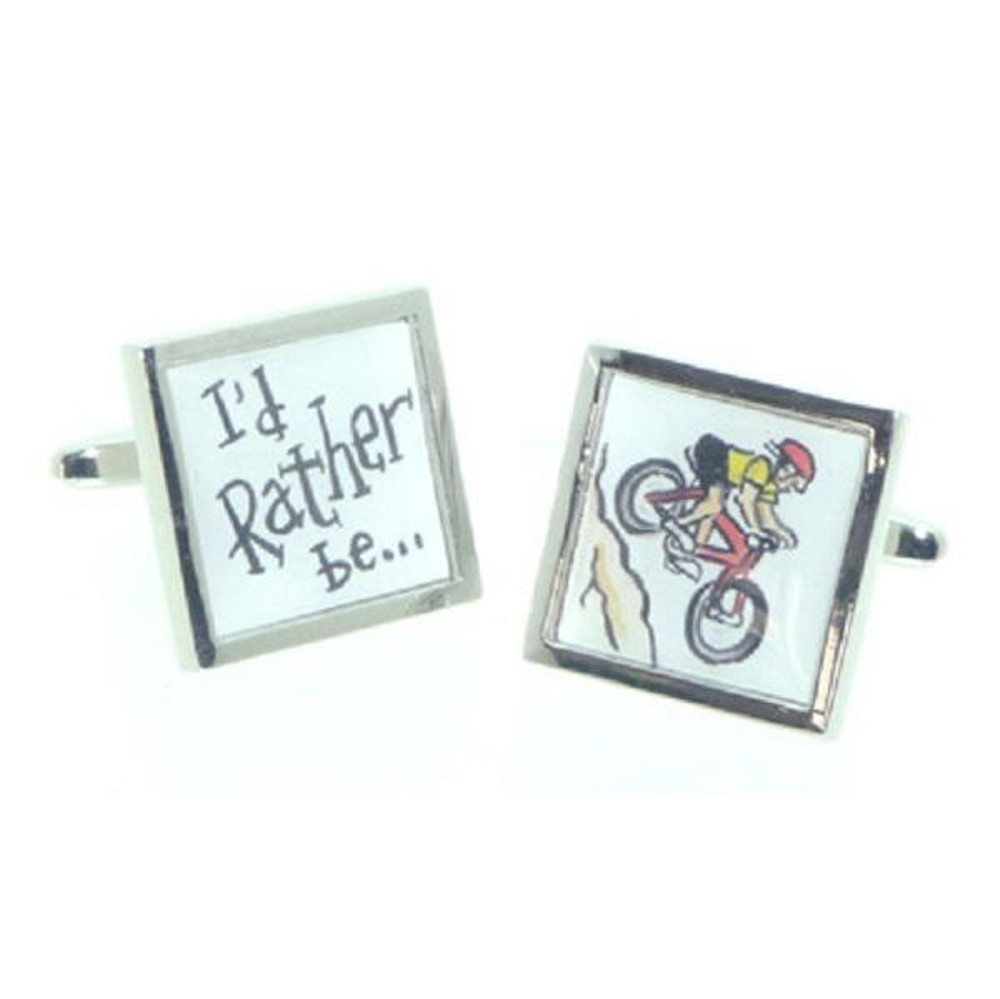 I'd Rather be Biking Cufflinks X2CC002