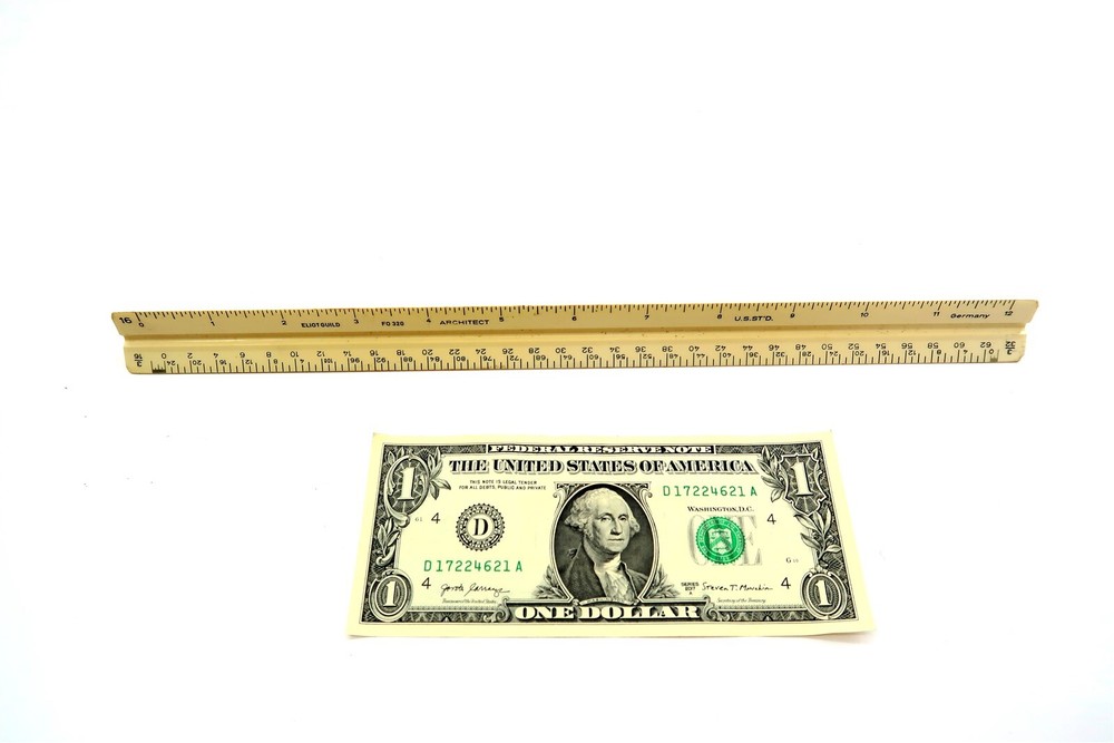 Vintage 12" ELIOT GUILD FO 320 Triangular Drafting Architects Scale Ruler US STD