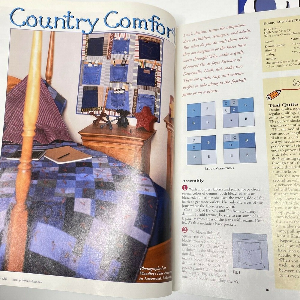 Quick and Easy Quilts for Kids Back Issues 2003 2004 23 Fun Projects W/ pattern