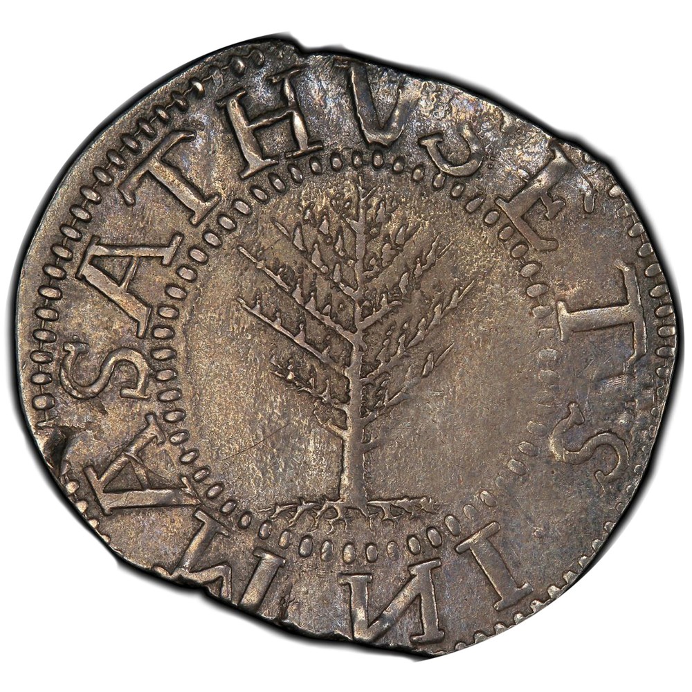 1652 PINE TREE SCHILLING PCGS MS 61