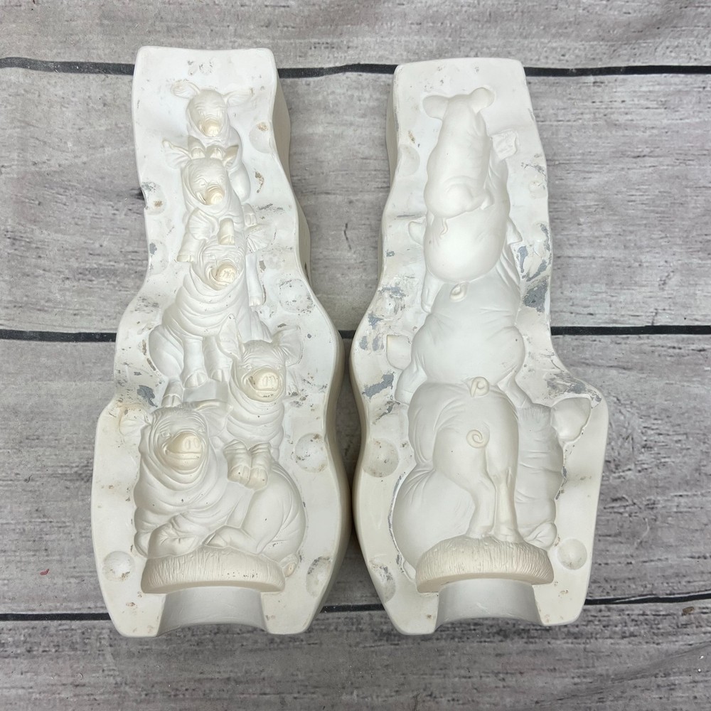 Vintage 1992 Nowell’s Inc Ceramic Casting Mold Stack Pigs #HM-1836