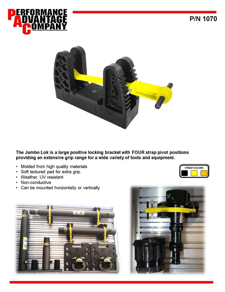 PAC Jumbo Lok 1070 Mounting Bracket Tool Storage Performance Advantage Co