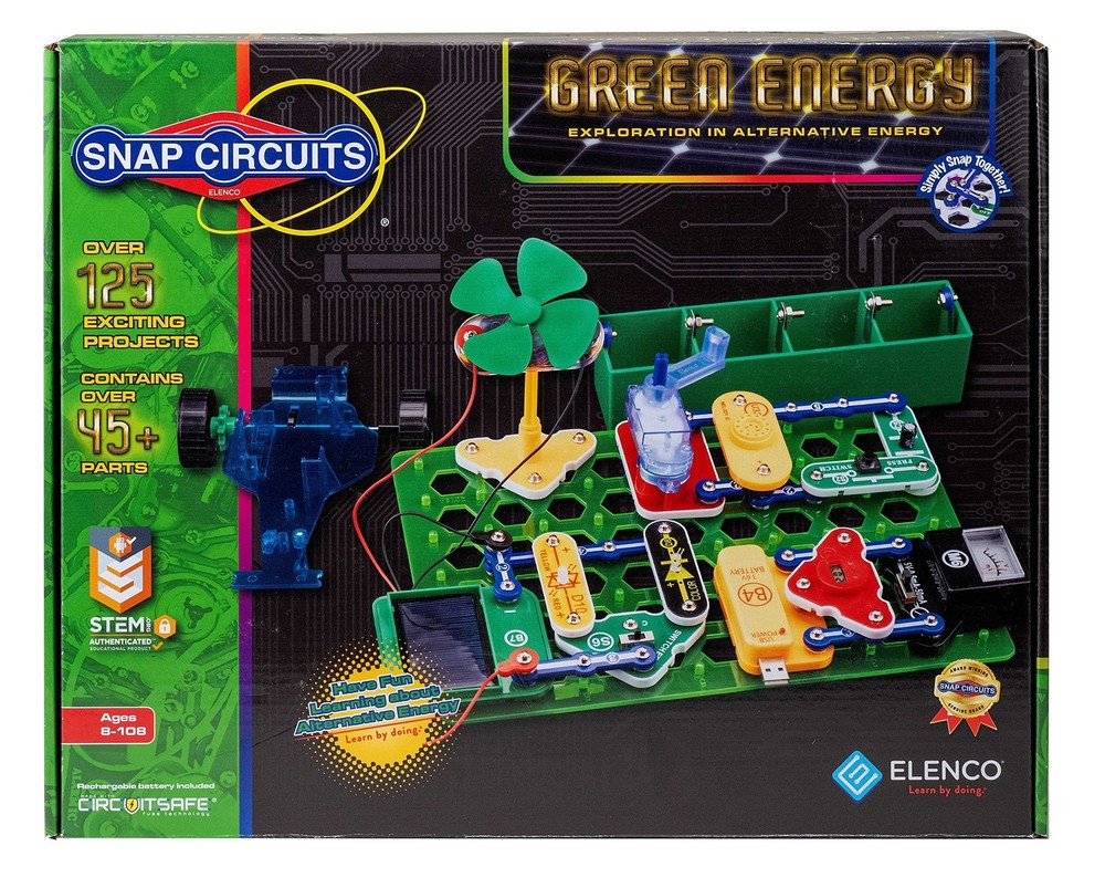 Snap Circuits Green Energy Electronics Exploration Kit | Over 125 Exciting ST...