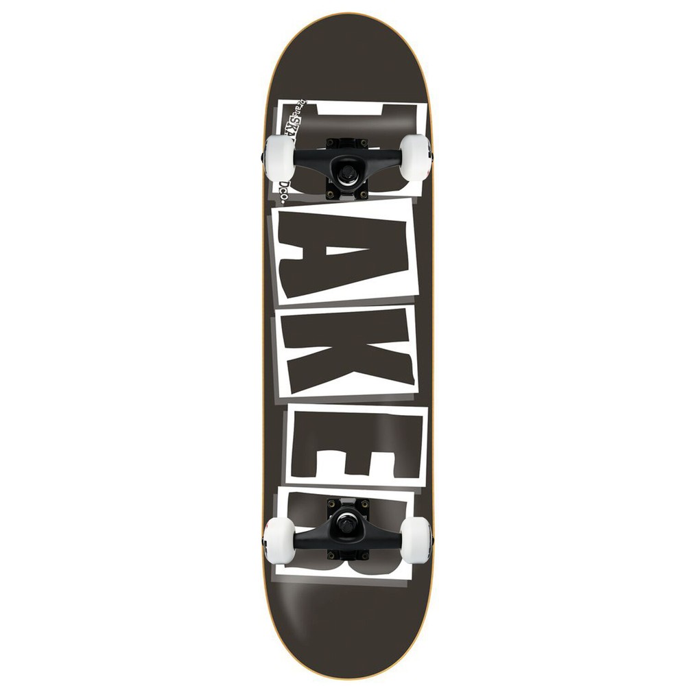 Baker Skateboard Assembly Logo Black/White 8.475" OG Shape Complete