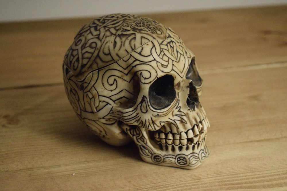 Skull Pot Removable Top Home Office Decor