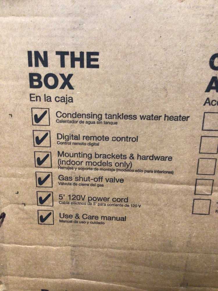 RHEEM RTGH-95DVLN-2 Indoor Natural Gas Condensing Tankless Water Heater NEW