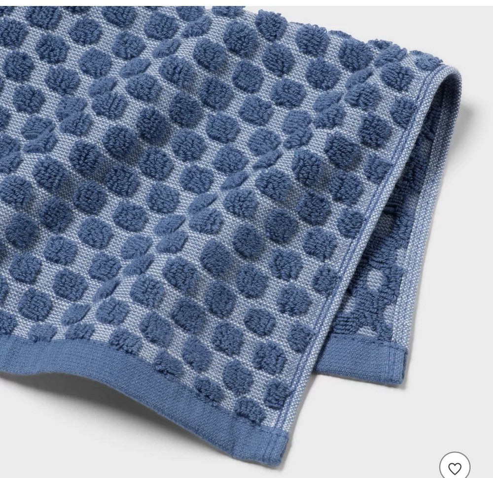 6pc Performance Plus Textured Dot Bath Towel Set Blue - Threshold™