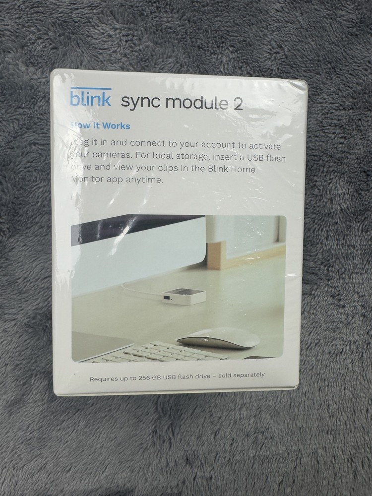 Blink Mini Indoor Security Camera 2 Pack + Sync Module 2 Alexa Two-Way Audio New
