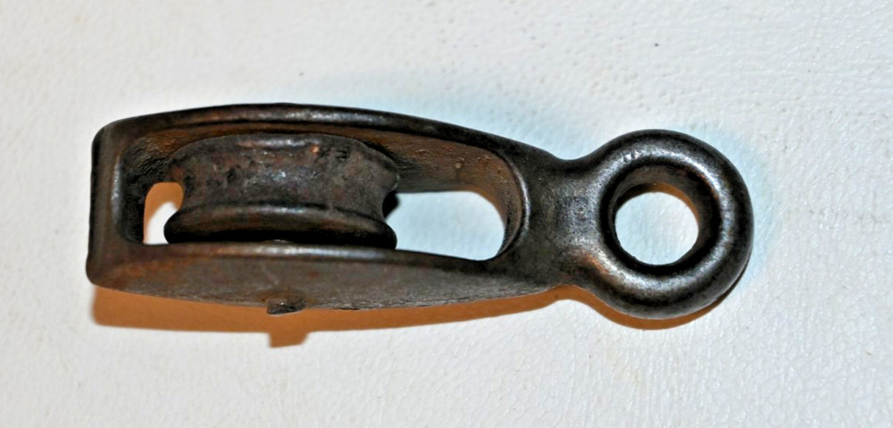 Vintage Small Single Wheel Steel Pulley